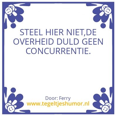 Tegeltje: stelen