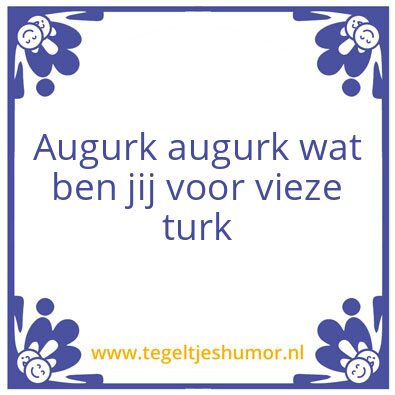 Tegeltje: Turk