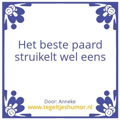 Tegeltje: Paard