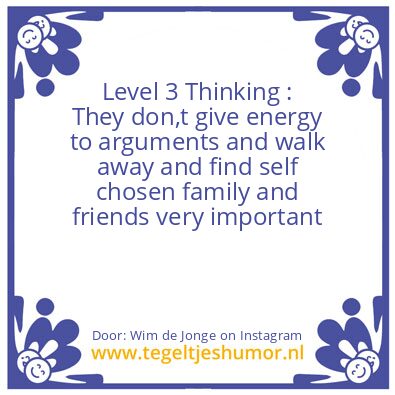 Tegeltje: Level 3 Thinking
