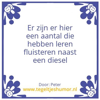 Tegeltje: Diesel