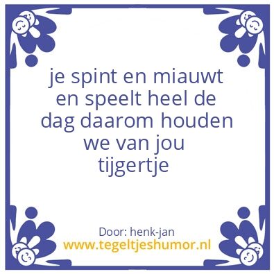 Tegeltje: tijgertje