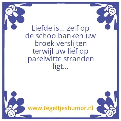 Tegeltje: Liefde is