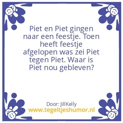 Tegeltje: Piet