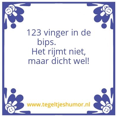 Tegeltje: 123