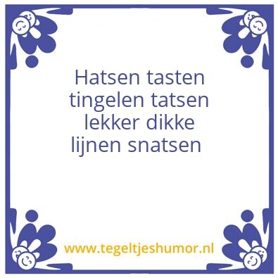 Tegeltje: Mengslet