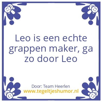 Tegeltje: Leo