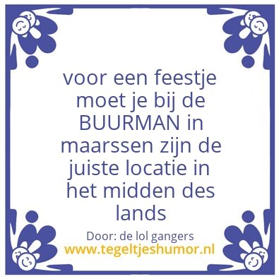 Tegeltje: feest beest