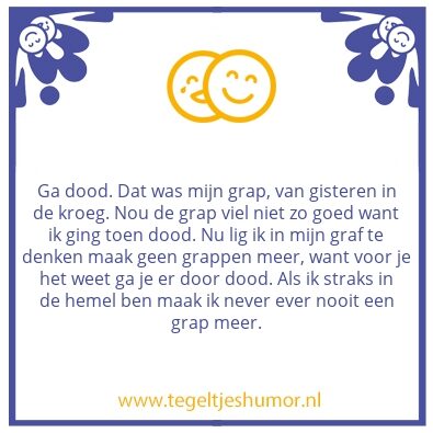Tegeltje: Lach