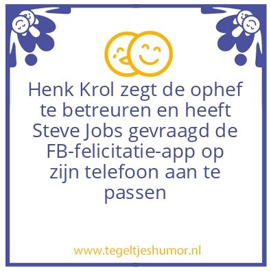 Tegeltje: Henk Krol