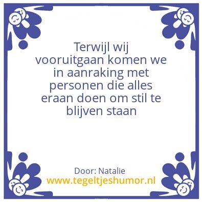 Tegeltje: Levenslessen