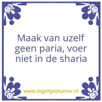 Tegeltje: de Sharia