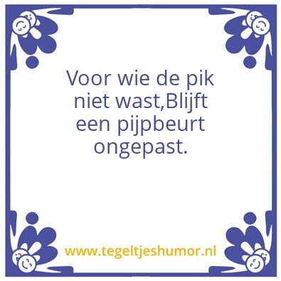 Tegeltje: Blow job