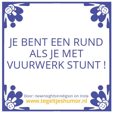 Tegeltje: Vuurwerk verbod ?
