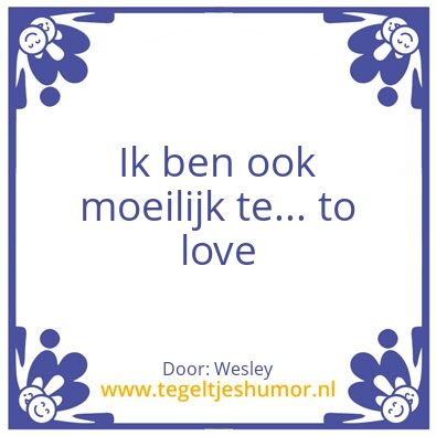 Tegeltje: Wesley