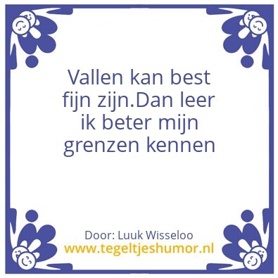 Tegeltje: Vallen