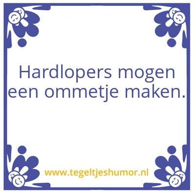 Tegeltje: Bedankt Rutte