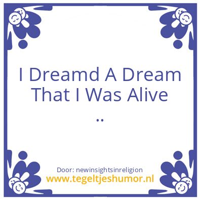 Tegeltje: Dream