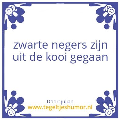 Tegeltje: nigga