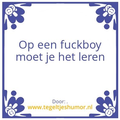 Tegeltje: Boy