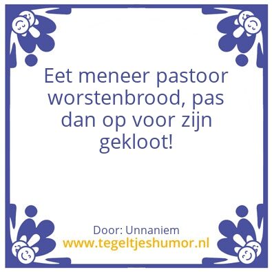 Tegeltje: Pastoor