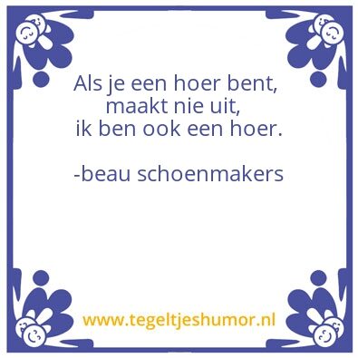 Tegeltje: Hoer