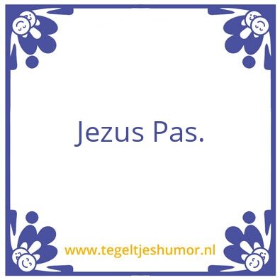 Tegeltje: Jezus