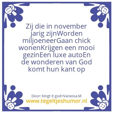 Tegeltje: NOVEMBERðŸŽ‰