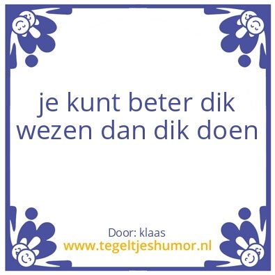 Tegeltje: klaas
