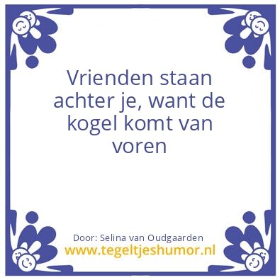 Tegeltje: vrienden