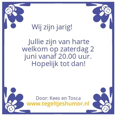 Tegeltje: Verjaardag