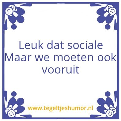 Tegeltje: sociaal