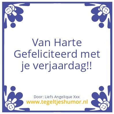 Tegeltje: verjaardag