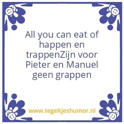 Tegeltje: pieter