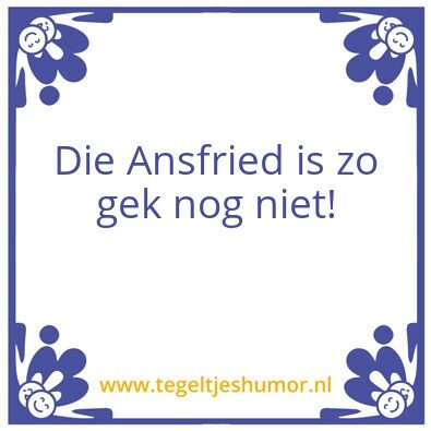Tegeltje: x