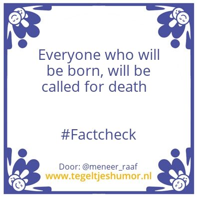 Tegeltje: #Factcheck