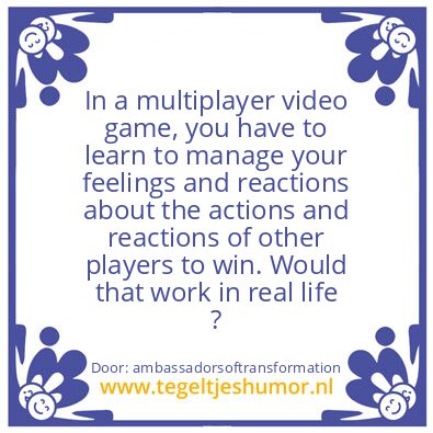 Tegeltje: Life Like A game ?