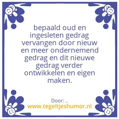 Tegeltje: ..
