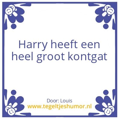 Tegeltje: Harry