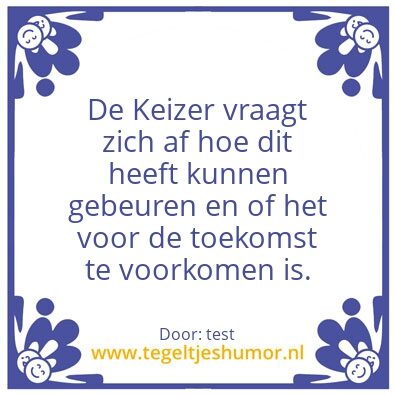 Tegeltje: test