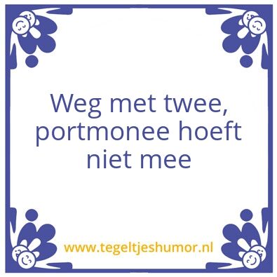 Tegeltje: Portmonee