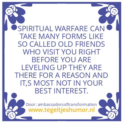 Tegeltje: Spiritual Warfare