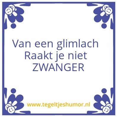 Tegeltje: Zwanger