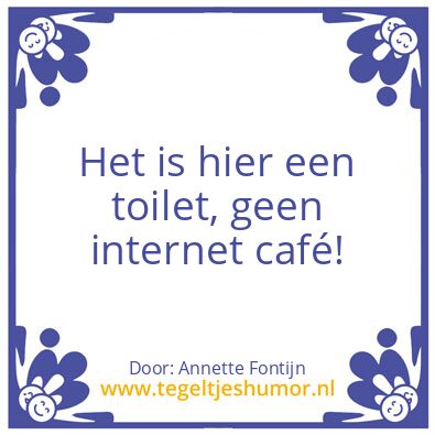Tegeltje: Toilet