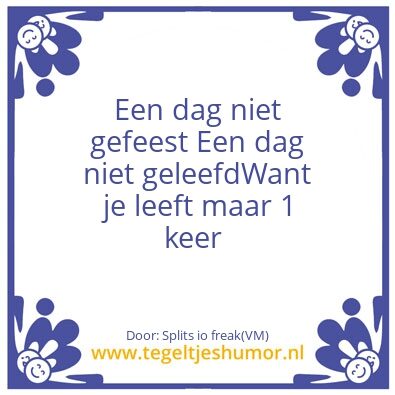 Tegeltje: You only life=yolo