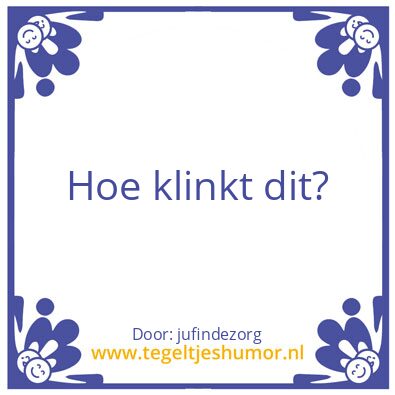 Tegeltje: Vraag