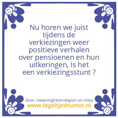 Tegeltje: Is het een verkiezingsstunt ?