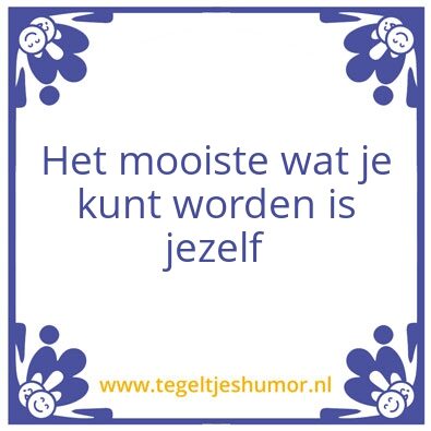 Tegeltje: het mooiste