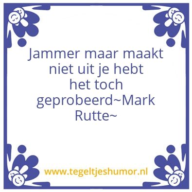 Tegeltje: Jammer