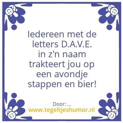 Tegeltje: …
